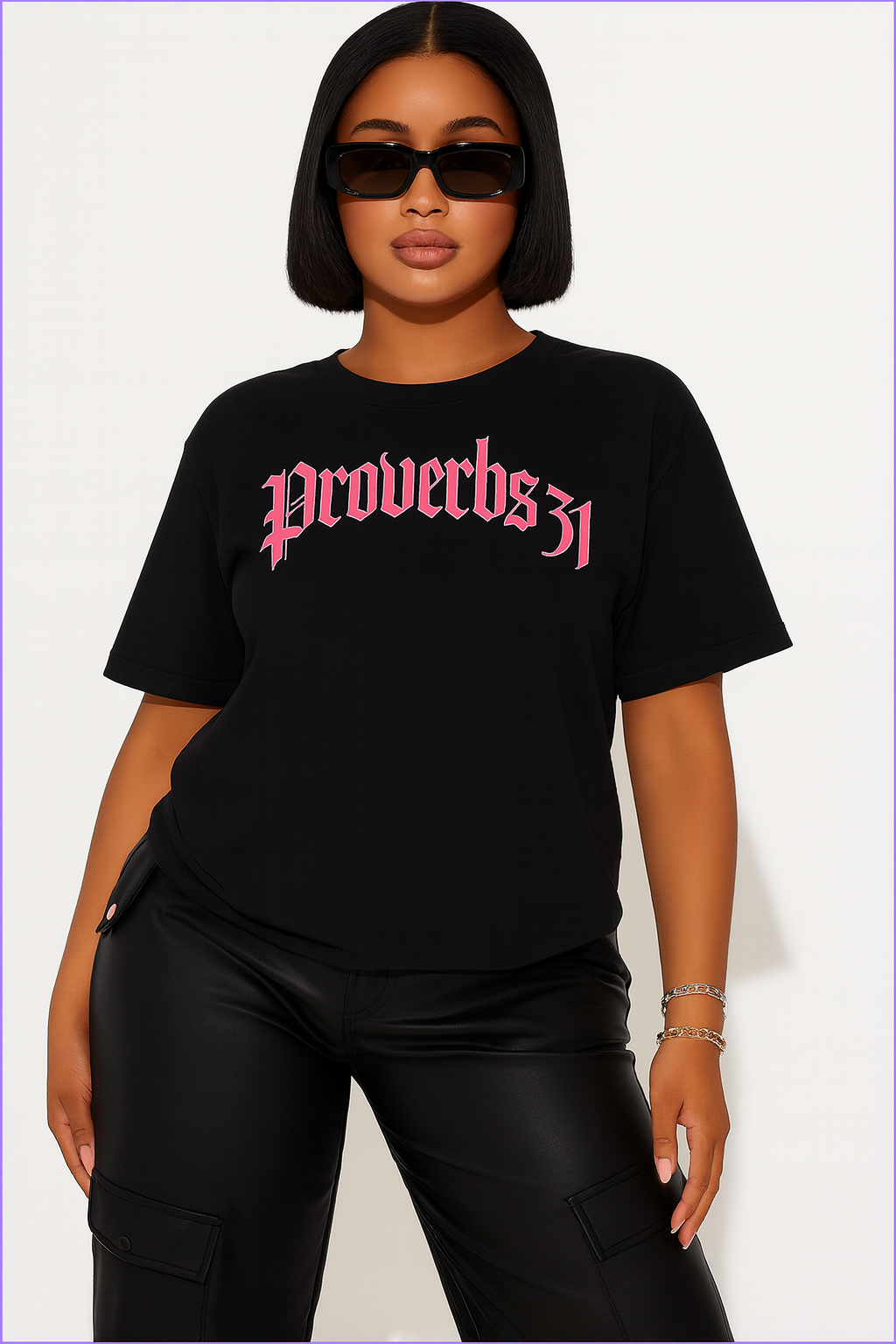 PROVERBS 31 T-shirt: Black