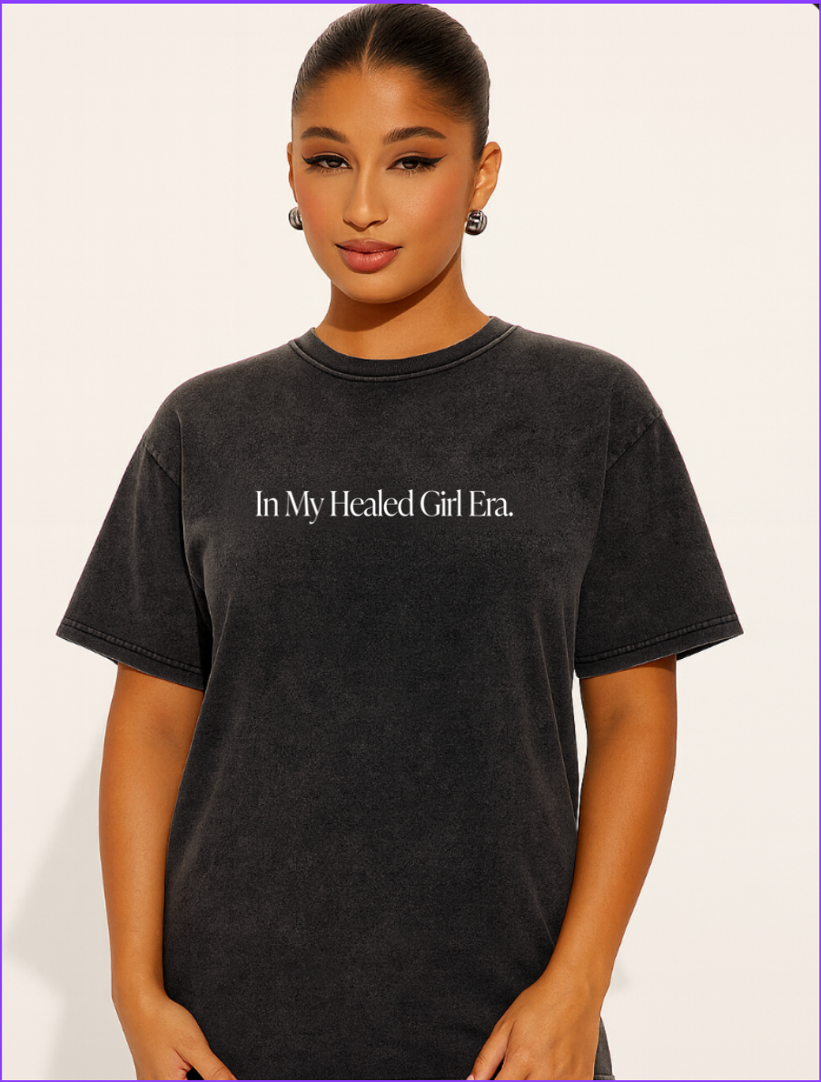 In my healed girl Era T-shirt - Vintage Black