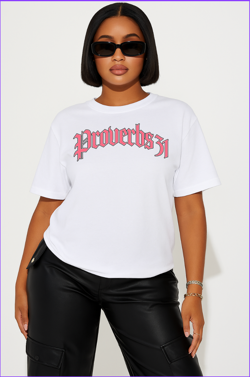 PROVERBS 31 T-shirt: White