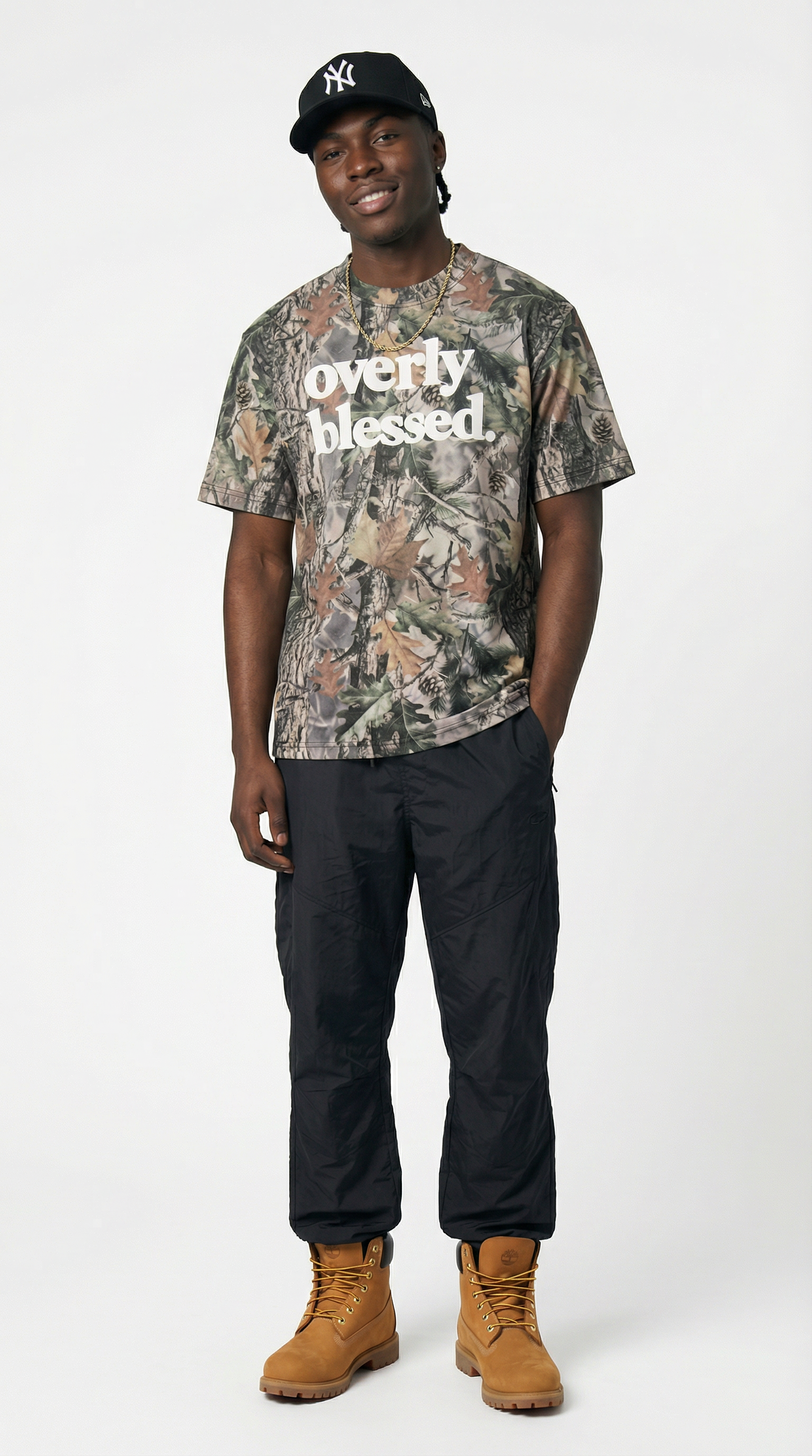 Overly Blesse Real-Tree Camo Tee