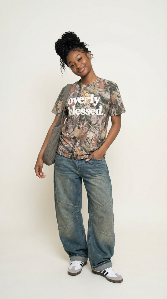 Overly Blesse Real-Tree Camo Tee