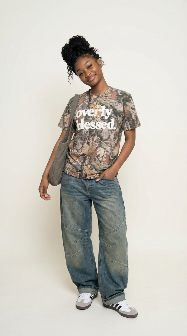 Overly Blesse Real-Tree Camo Tee