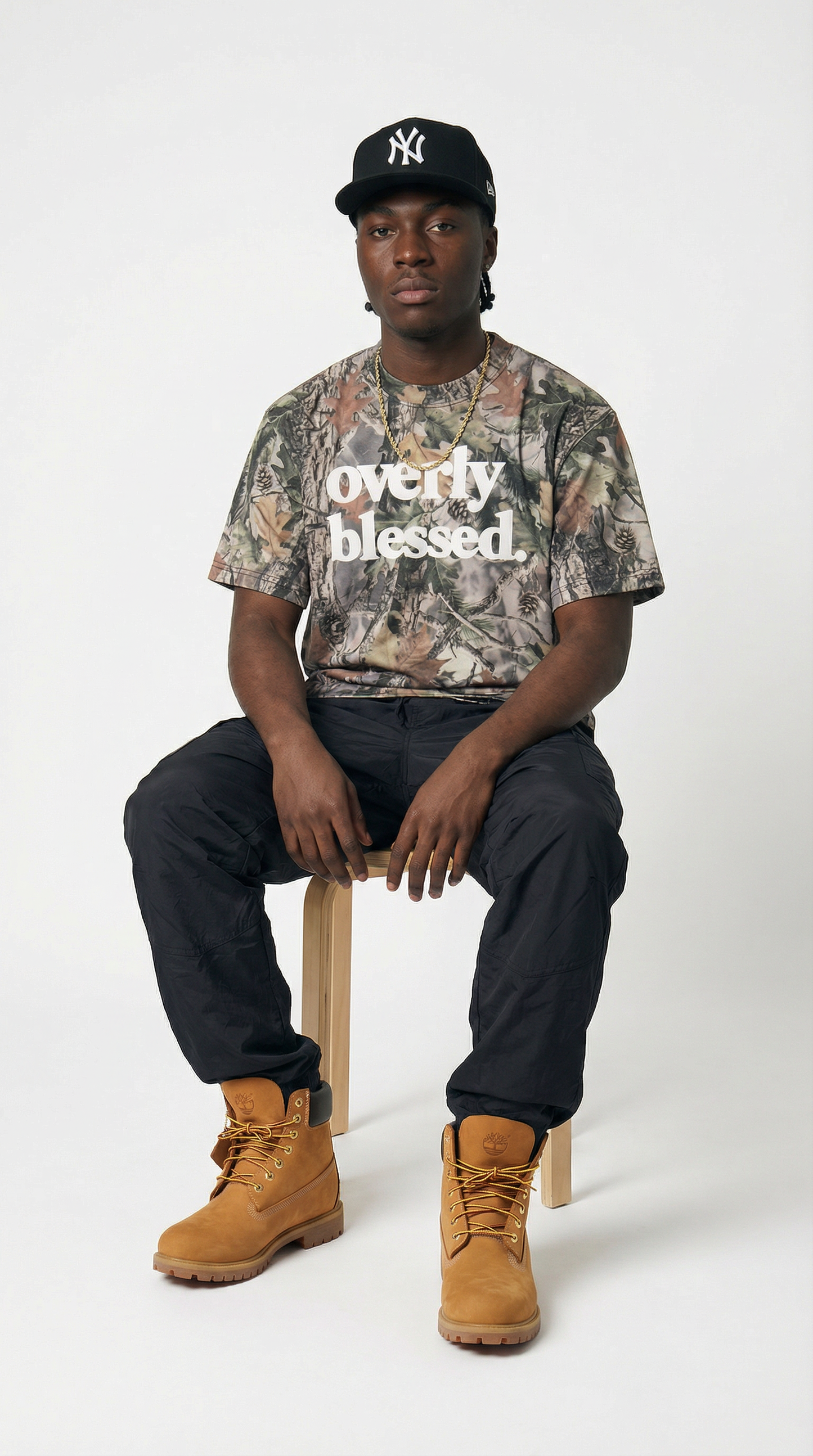 Overly Blesse Real-Tree Camo Tee