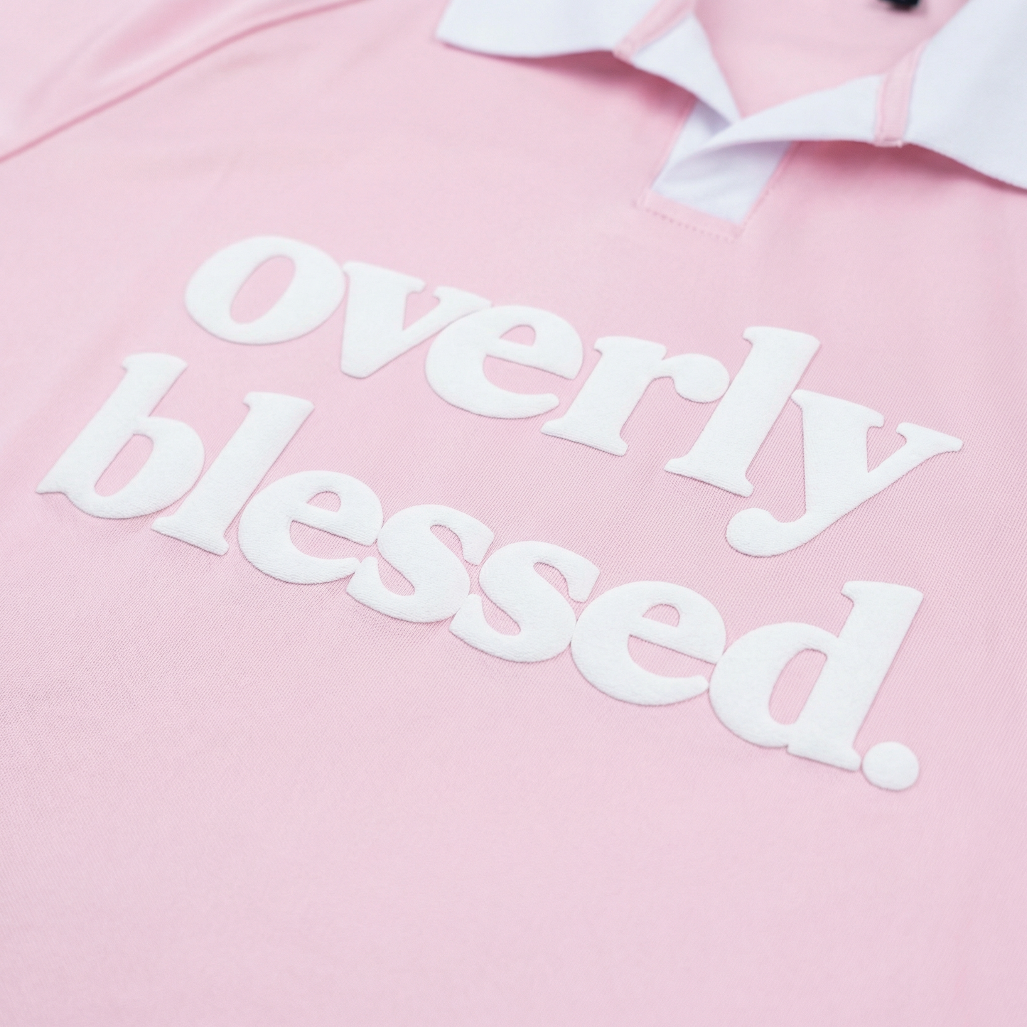 Overly Blessed Pink Polo Shirt