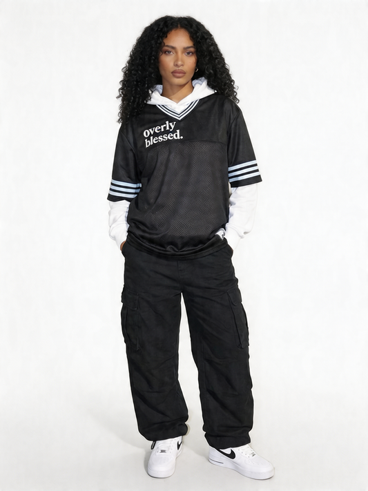 OVERLY BLESSED" Urban Jersey – Onyx Black