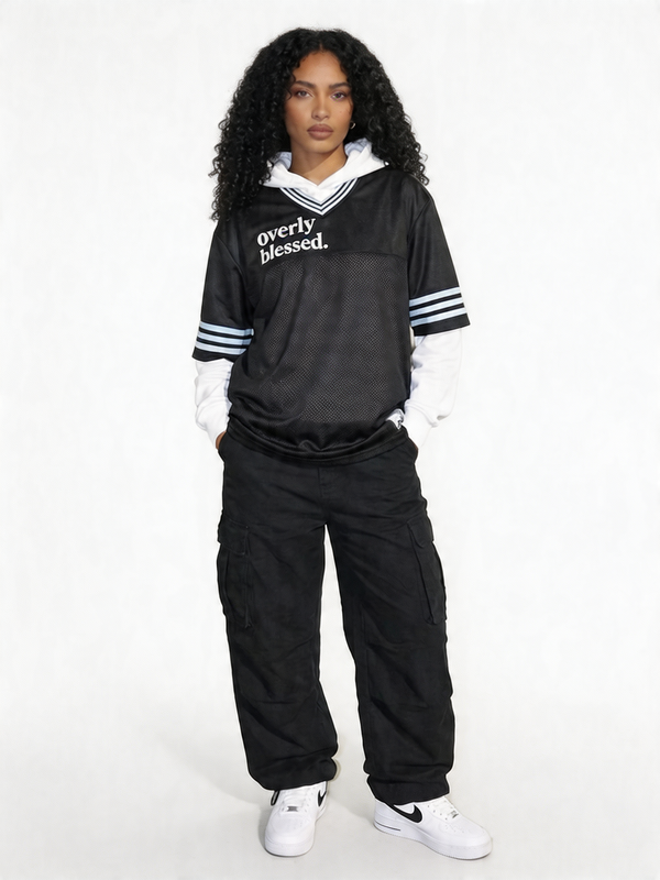 OVERLY BLESSED" Urban Jersey – Onyx Black